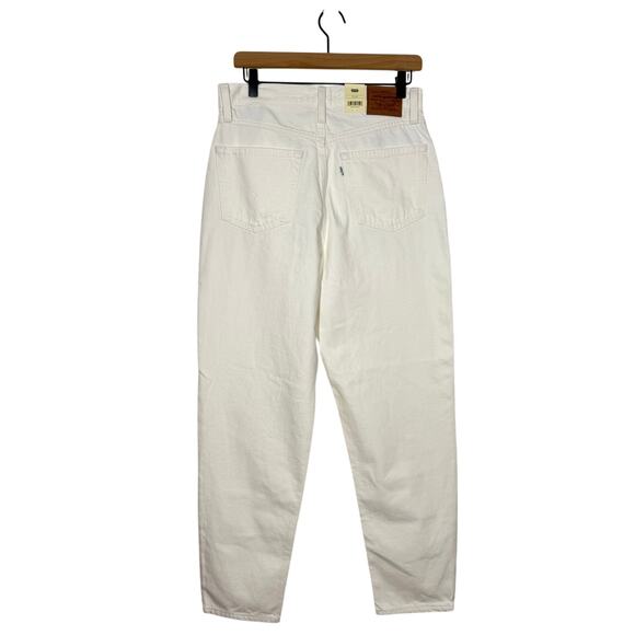 NEW Levi’s 80s Mom Jeans Size 30 White Denim High Rise Relaxed Tapered Leg - Picture 3 of 12